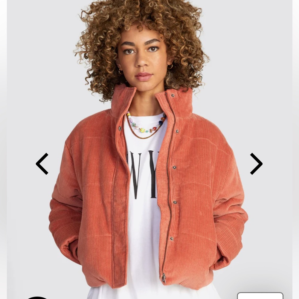 RVCA Women's Corduroy Jacket in Rust